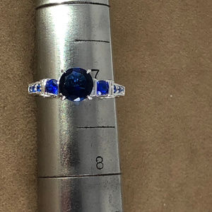 Gem Empourium Jewelry - 2CT Blue Sapphire 925 Sterling Silver Ring Size 7 Gem Empourium Jewelry - 2CT Blue Sapphire 925 Sterling Silver Ring Size 7